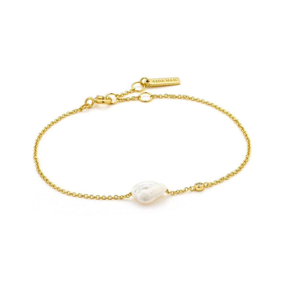 BRC-GPL Gold Pearl Bracelet