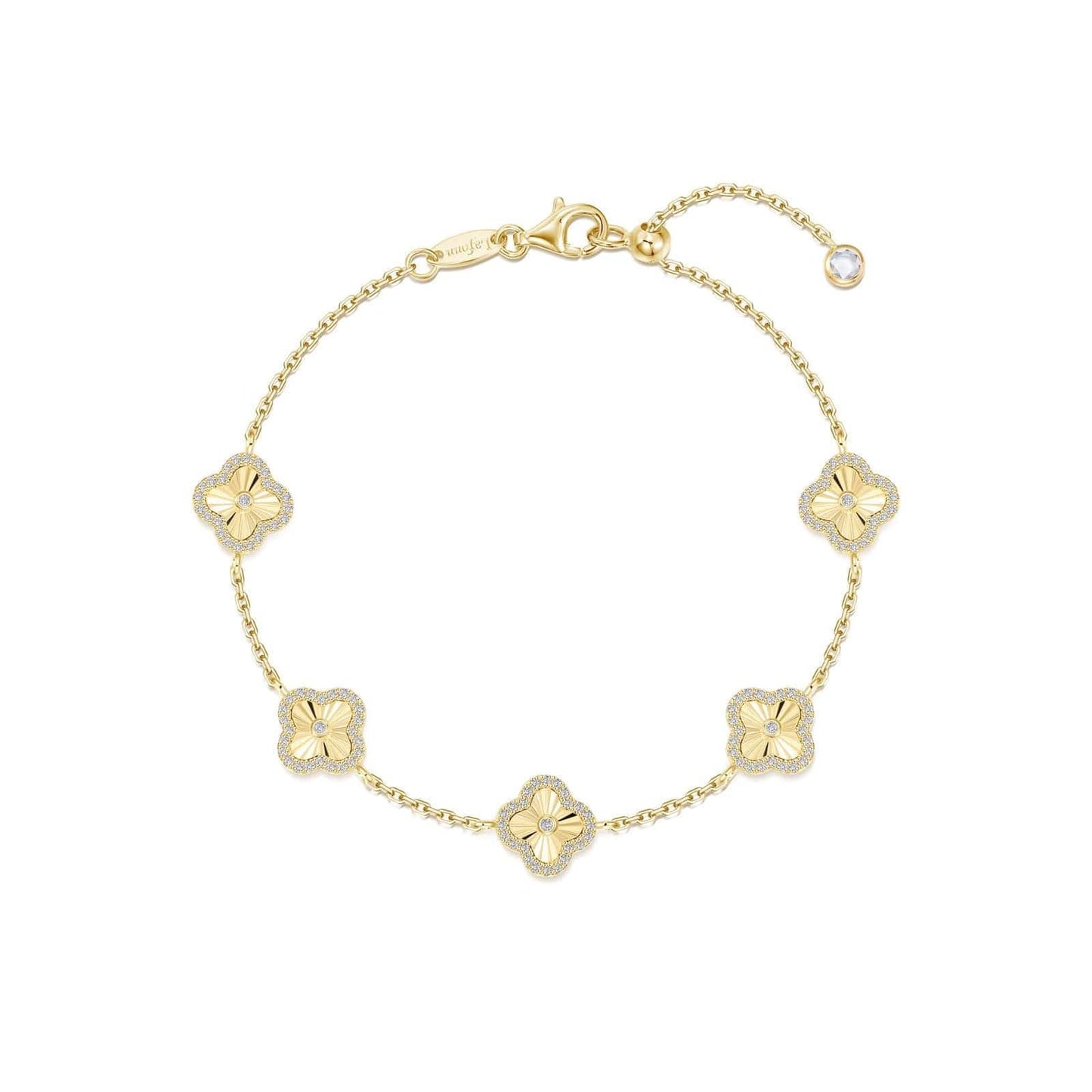 BRC-GPL Gold Plated Clover Motif Bracelet