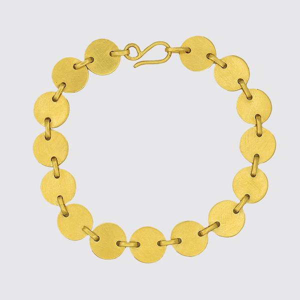 
                      
                        BRC-GPL Gold Plated Handmade Disc Link Bracelet
                      
                    