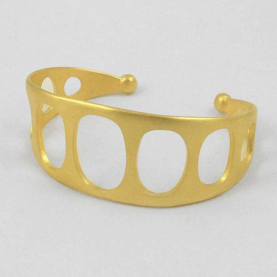BRC-GPL Gold Plated Mid-century Cut-Out Cuff