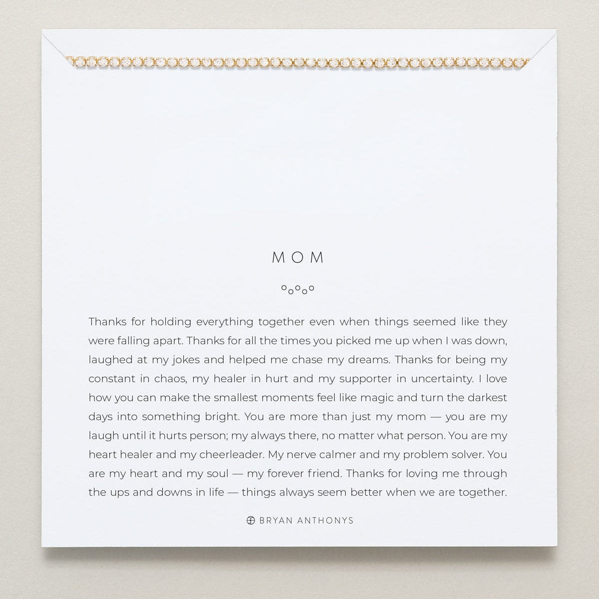 BRC-GPL Gold Plated Mom Tennis Bracelet