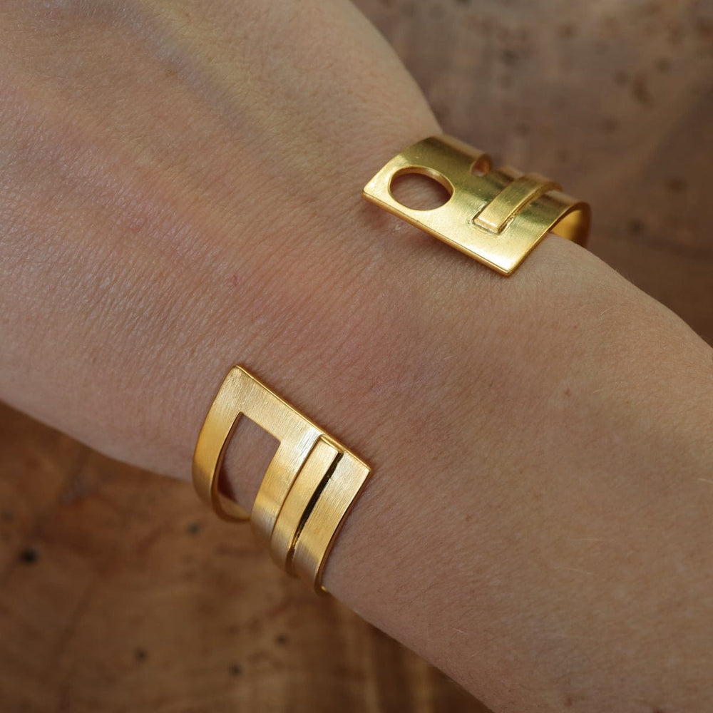 
                      
                        BRC-GPL Gold Plated Mondrian Cuff Bracelet
                      
                    