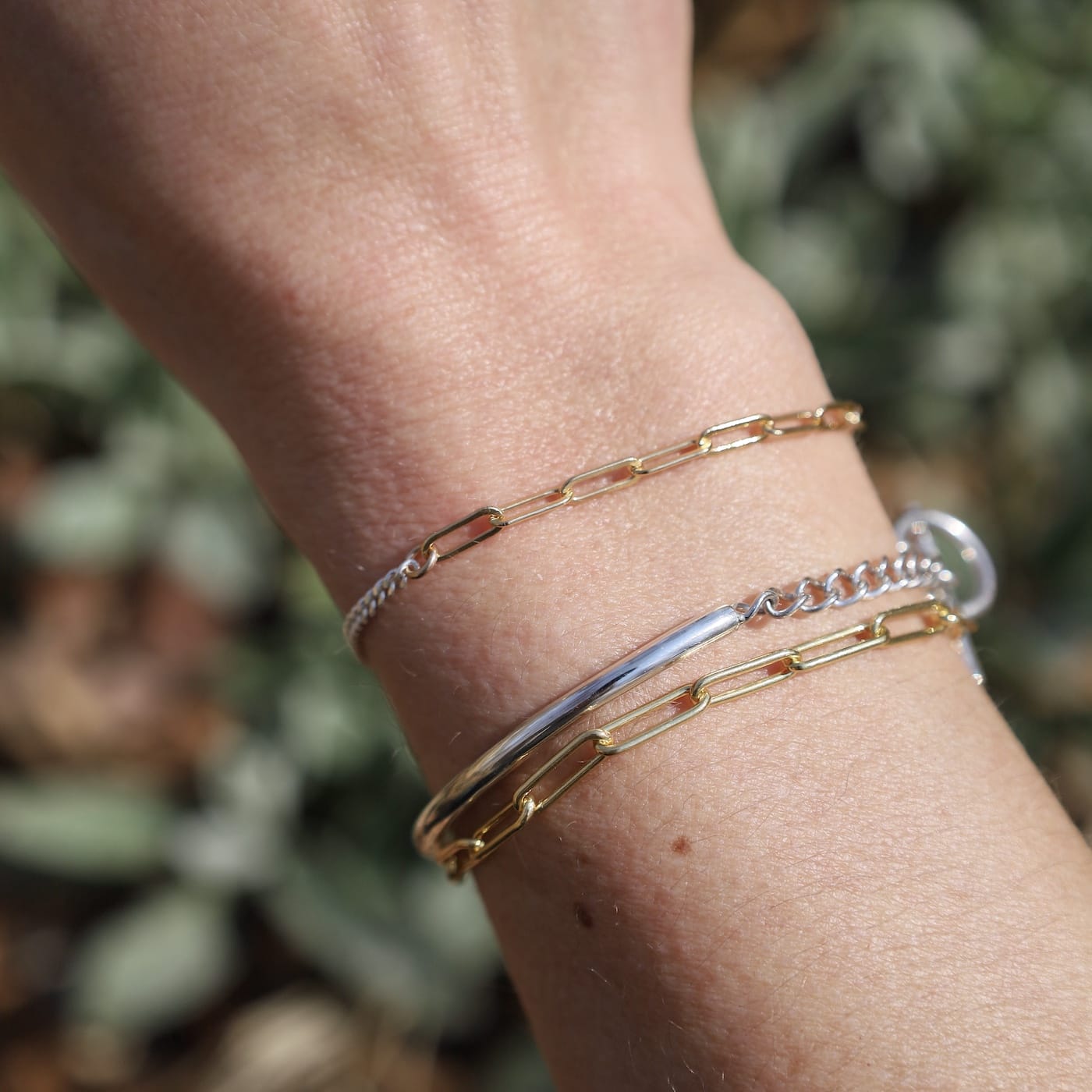 BRC-GPL Gold Plated Paperclip Chain Bracelet