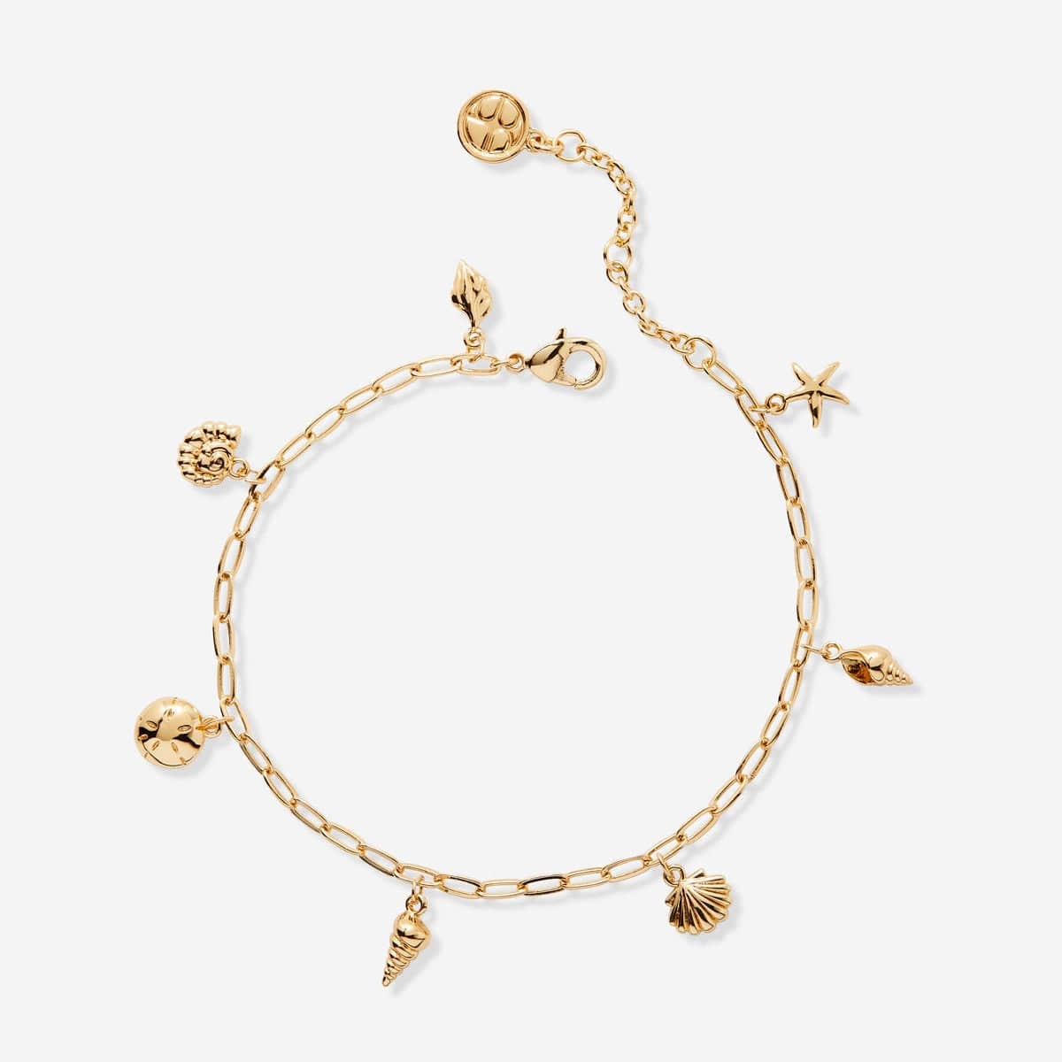 BRC-GPL Gold Plated Sea Seeker Charm Bracelet