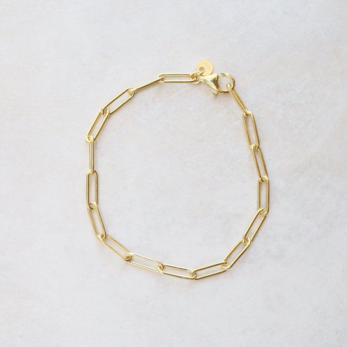BRC-GPL Gold Plated Sterling Silver Chain - Paper Clip (4m