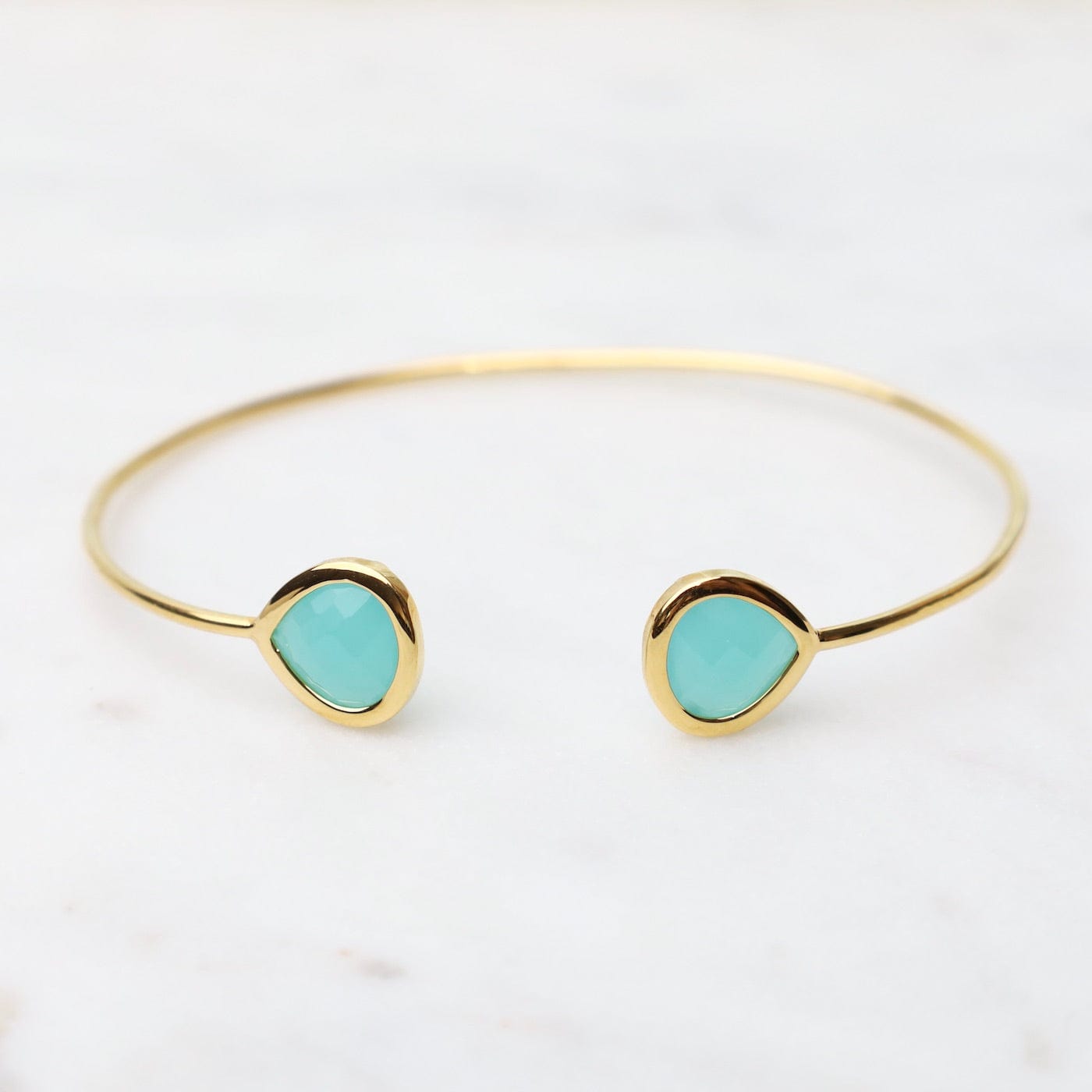 BRC-GPL Gold Plated Turquoise Double Crystal Bracelet