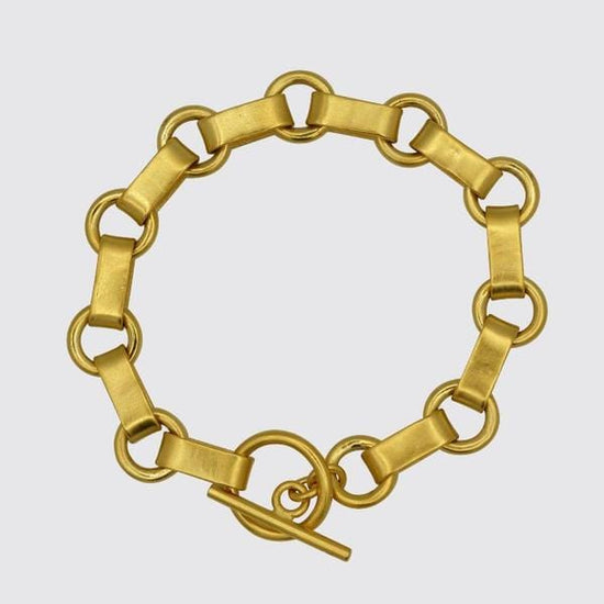BRC-GPL Gold Plated Victorian Circle Link Bracelet