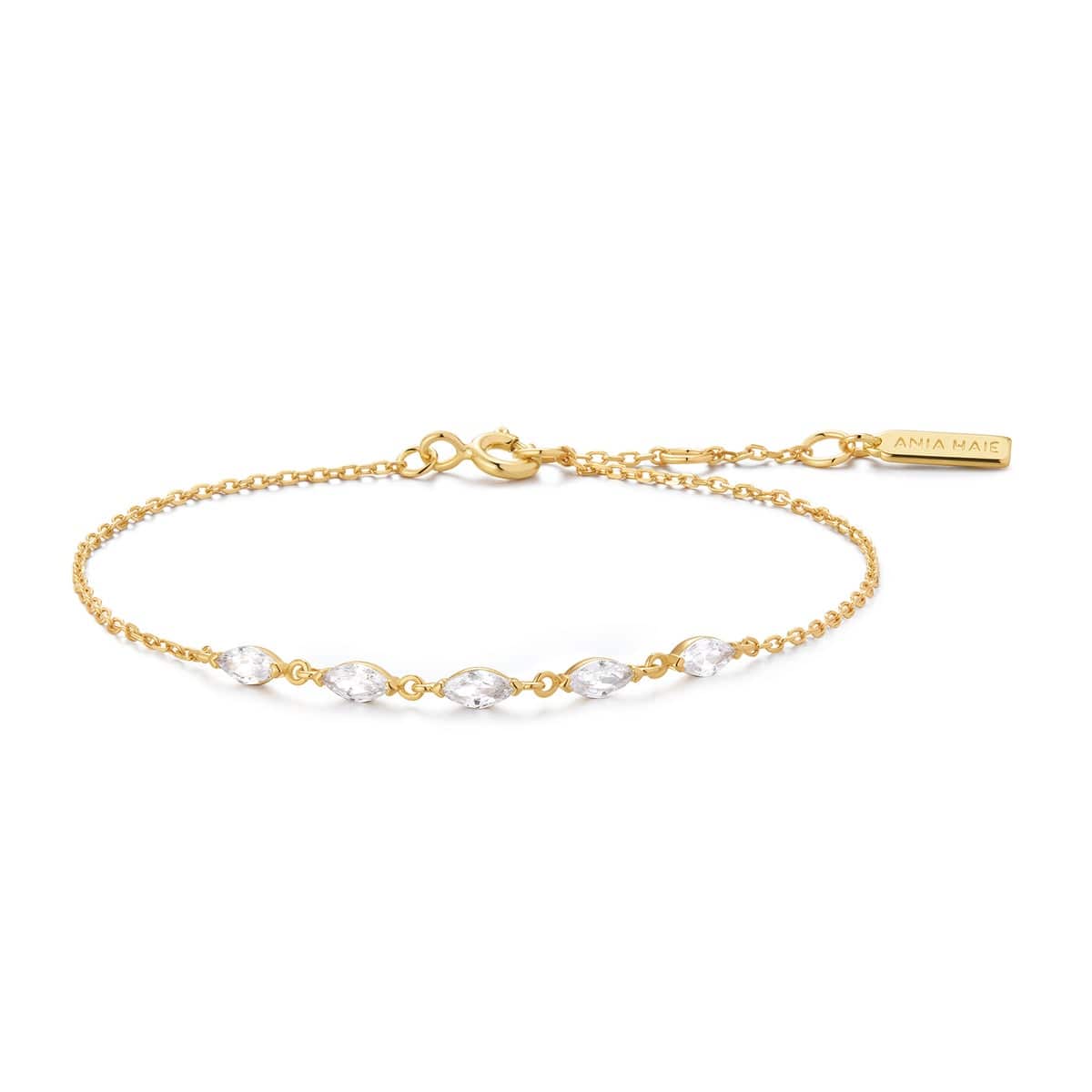 BRC-GPL Gold Quintet Marquise Bracelet