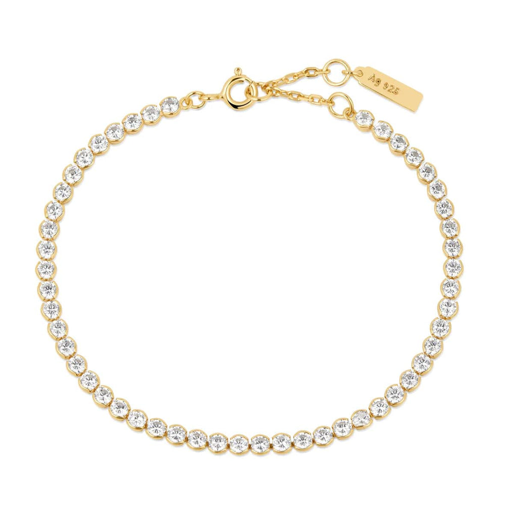 BRC-GPL Gold Row Bezel Set Bracelet