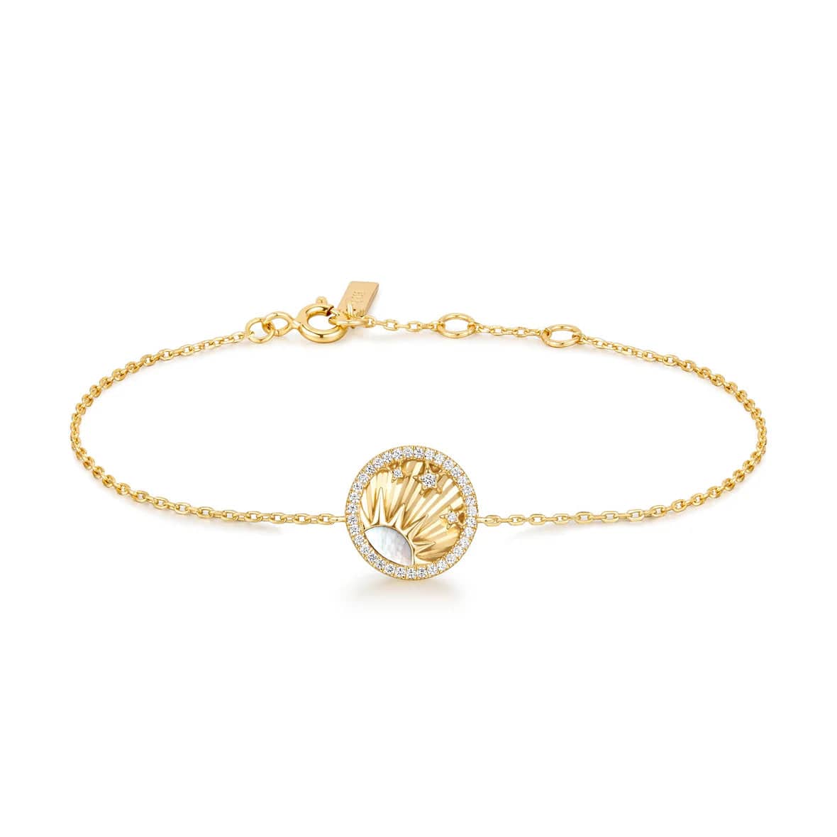 BRC-GPL Gold Shiny Sun Stars Bracelet