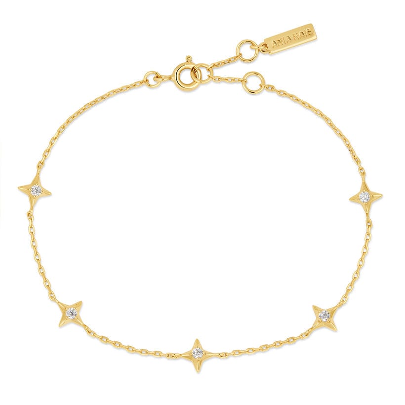 BRC-GPL Gold Stars Station Bracelet