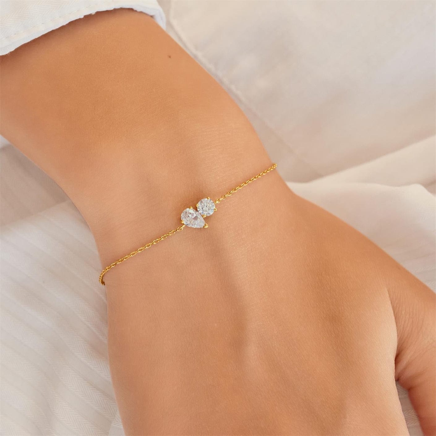 BRC-GPL Gold Toi & Moi Bracelet