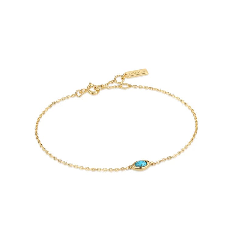 BRC-GPL Gold Turquoise Wave Bracelet