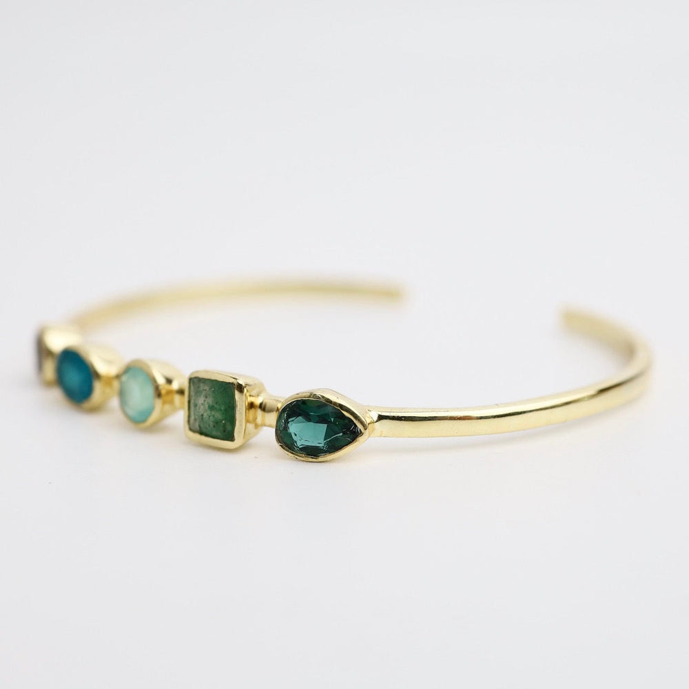 
                  
                    BRC-GPL Green Tourmaline, Aventurine, Labradorite Cuff Bracelet
                  
                