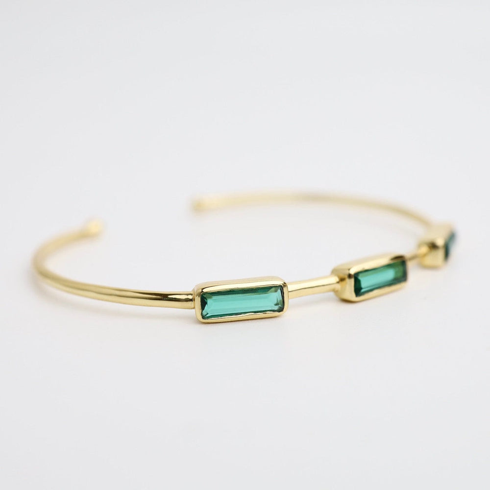 
                      
                        BRC-GPL Green Tourmaline Baguette Cuff Bracelet
                      
                    