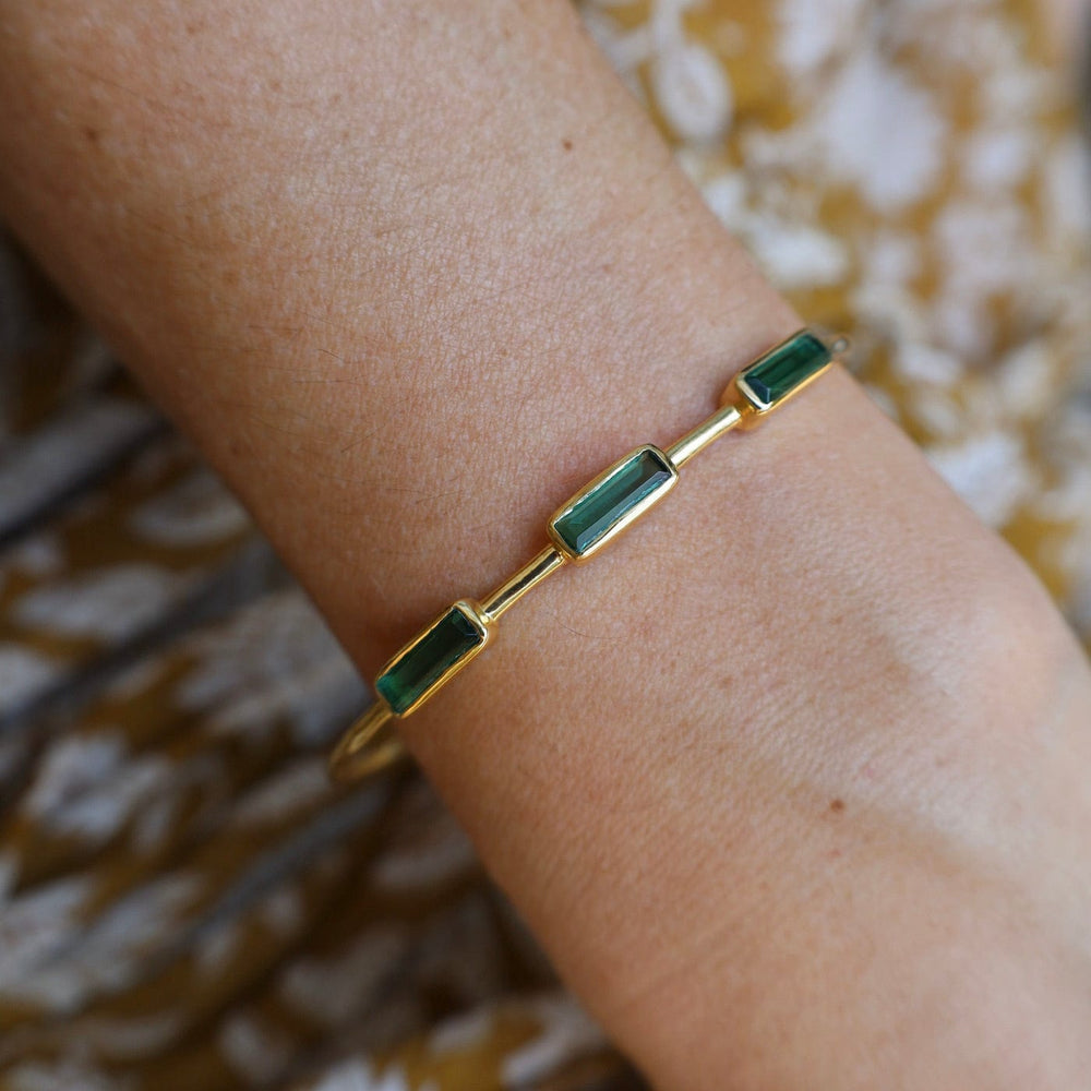 
                      
                        BRC-GPL Green Tourmaline Baguette Cuff Bracelet
                      
                    