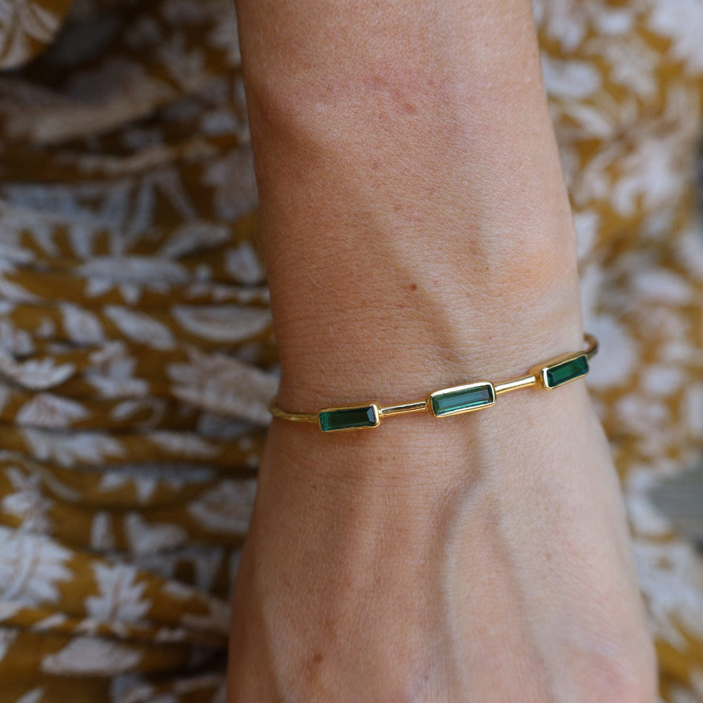 
                      
                        BRC-GPL Green Tourmaline Baguette Cuff Bracelet
                      
                    