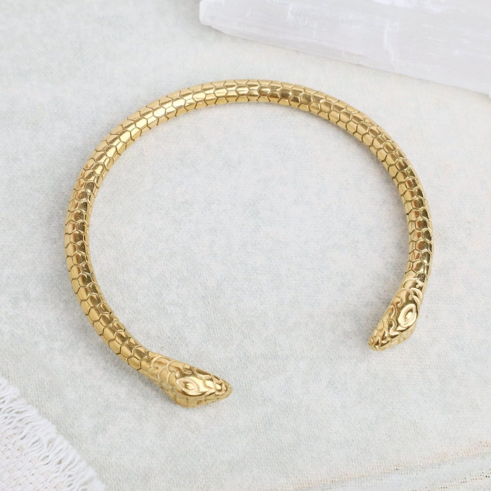 
                  
                    BRC-GPL HYGIA// The snake bracelet - 18k gold plated stain
                  
                