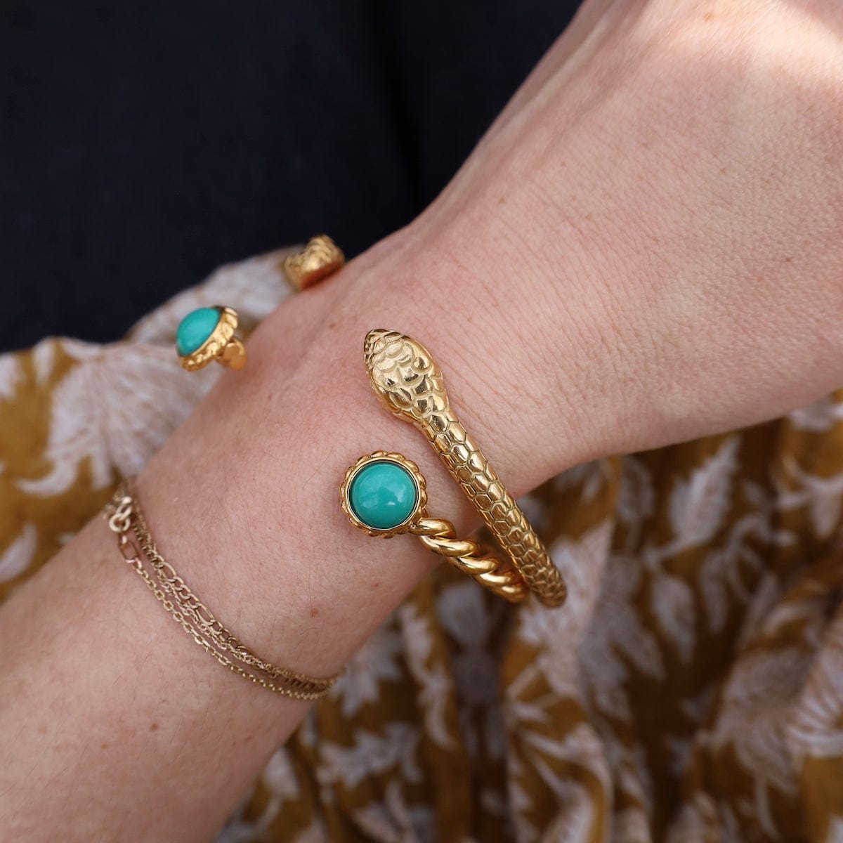BRC-GPL HYGIA// The snake bracelet - 18k gold plated stain