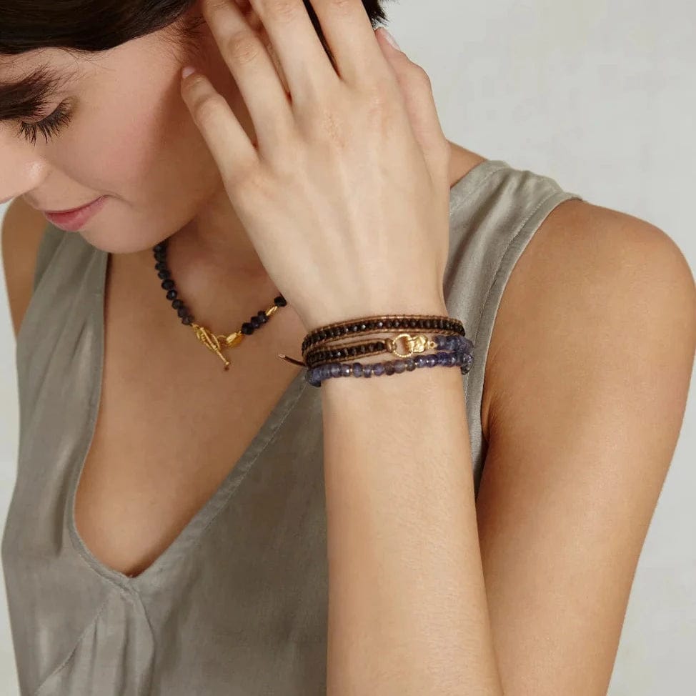 
                      
                        BRC-GPL Iolite Mix Mano Triple Wrap Bracelet
                      
                    