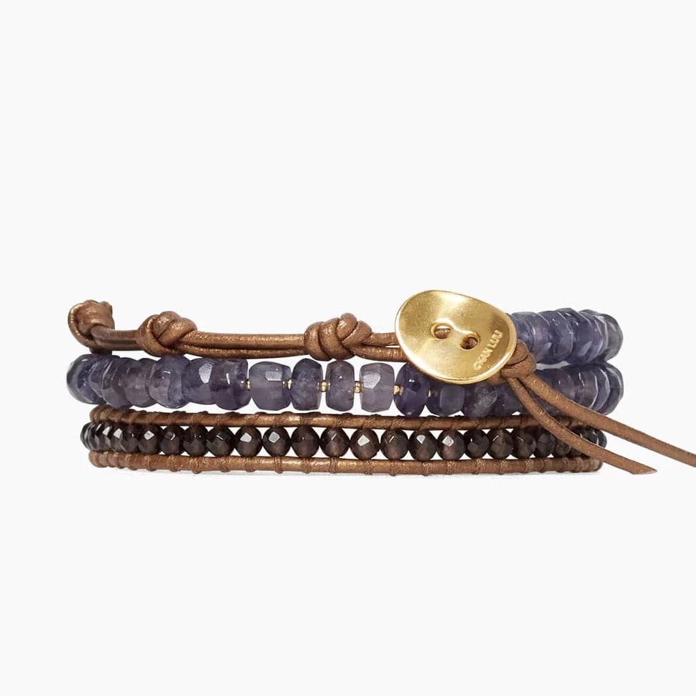 
                      
                        BRC-GPL Iolite Mix Mano Triple Wrap Bracelet
                      
                    