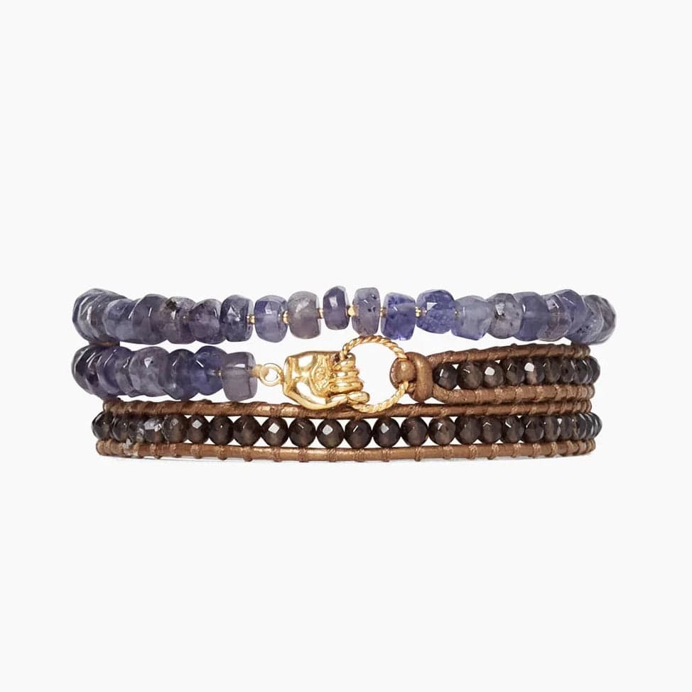 
                      
                        BRC-GPL Iolite Mix Mano Triple Wrap Bracelet
                      
                    