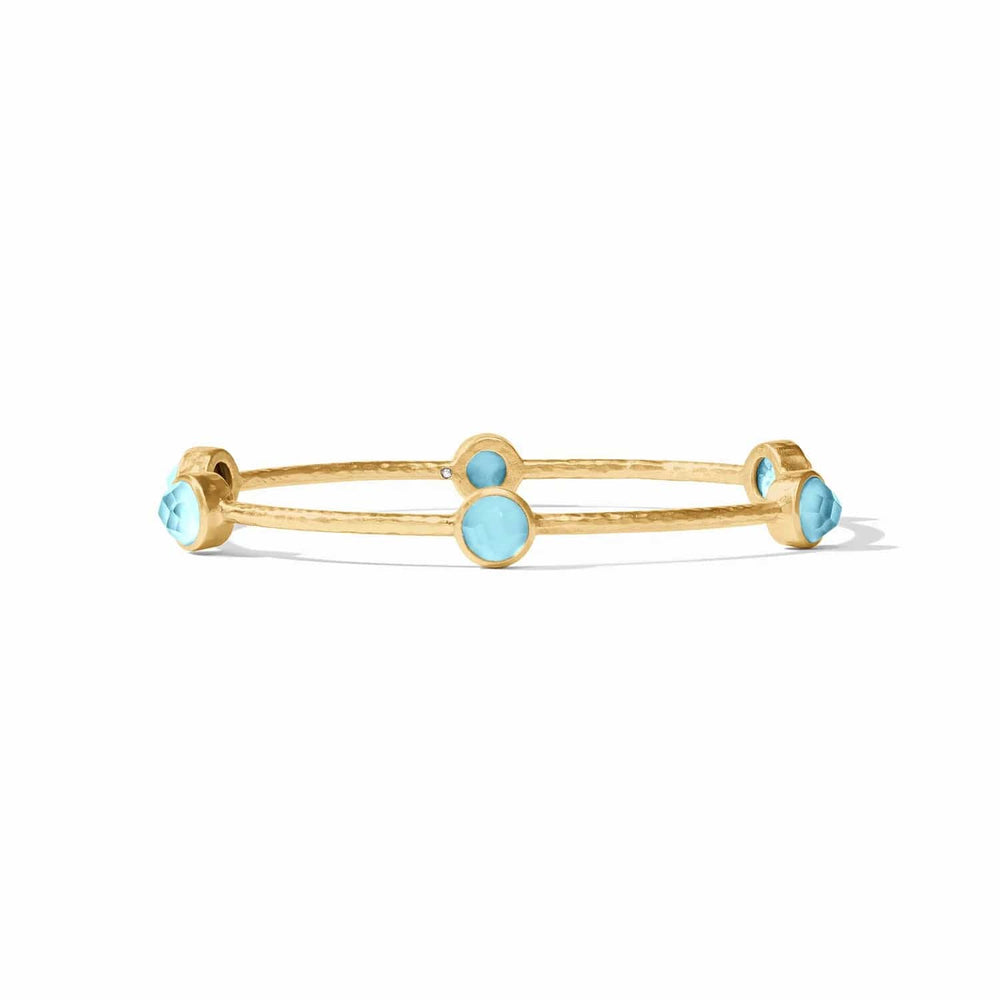 BRC-GPL Iridescent Capri Blue Milano Luxe Bangle Bracelet