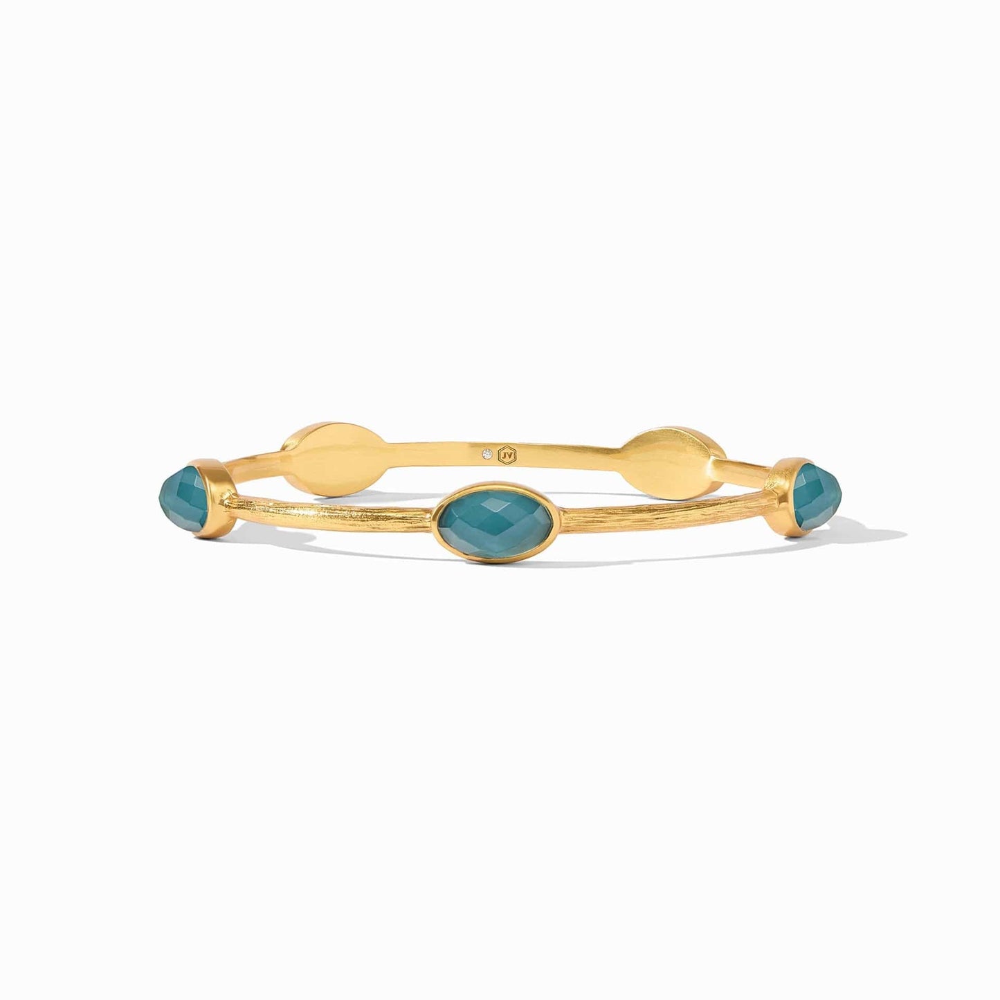 BRC-GPL Ivy Stone Bangle Iridescent Peacock Blue