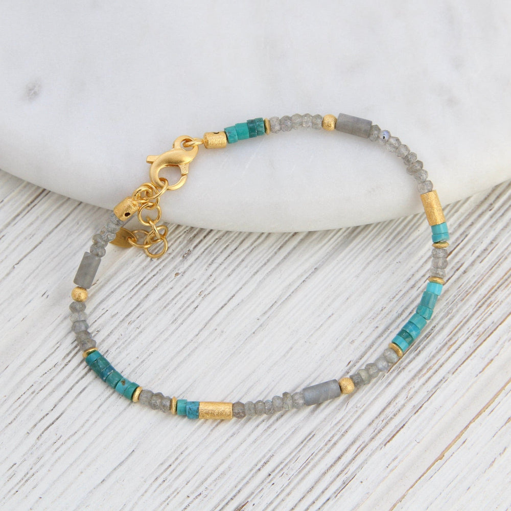 
                  
                    BRC-GPL Labradorite and Turquoise Bracelet
                  
                