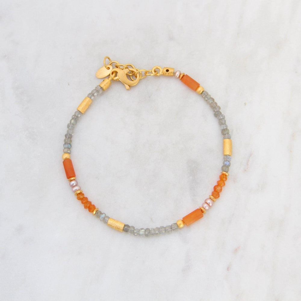 BRC-GPL Labradorite Carnelian Pearl Bracelet