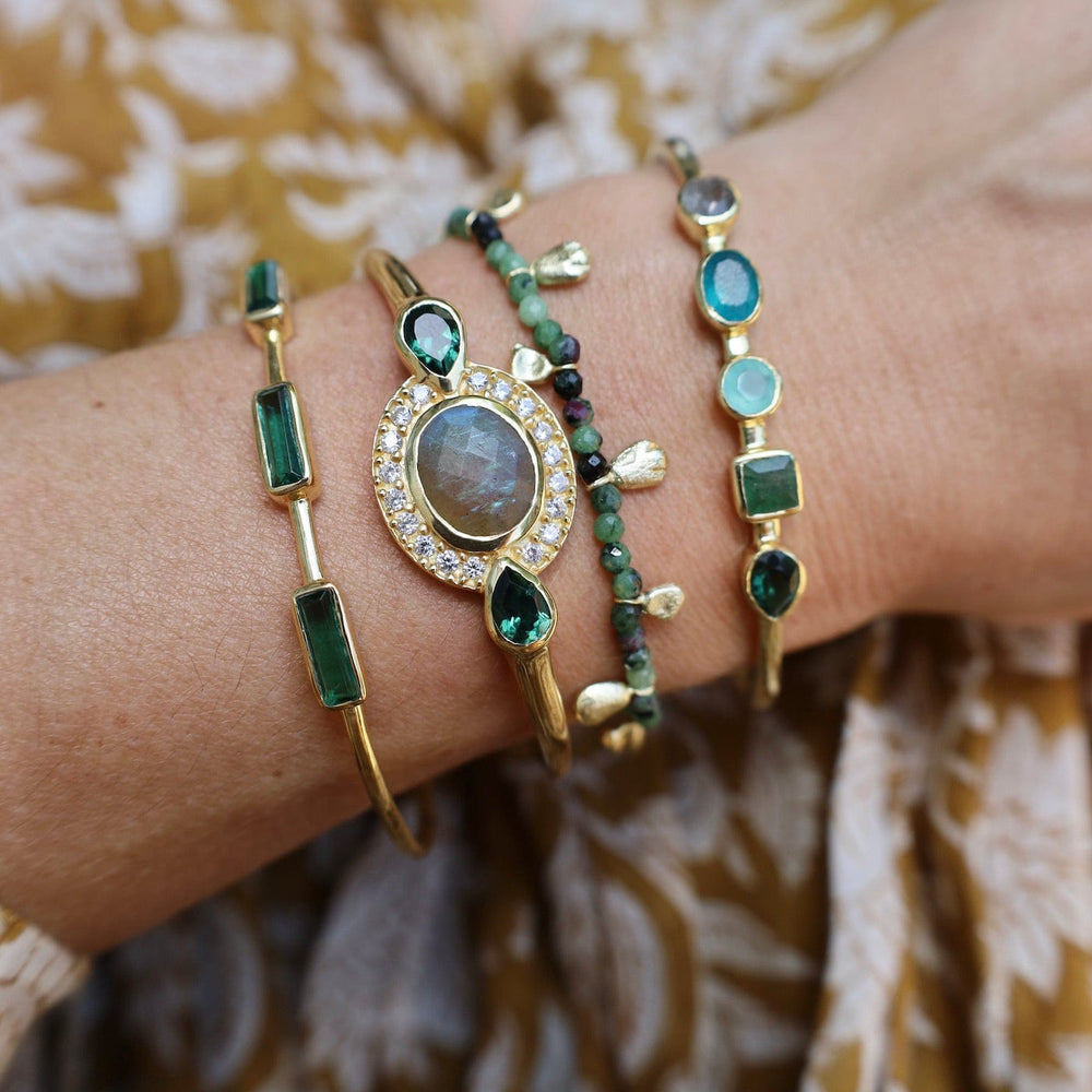 
                  
                    BRC-GPL Labradorite & Pave Zirconia Cuff Bracelet
                  
                