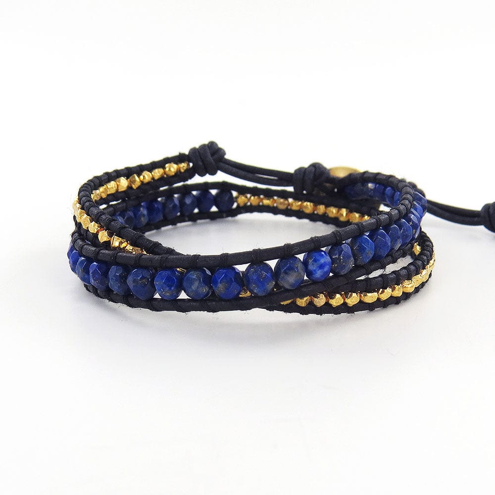 BRC-GPL LAPIS MIX DOUBLE WRAP BRACELET