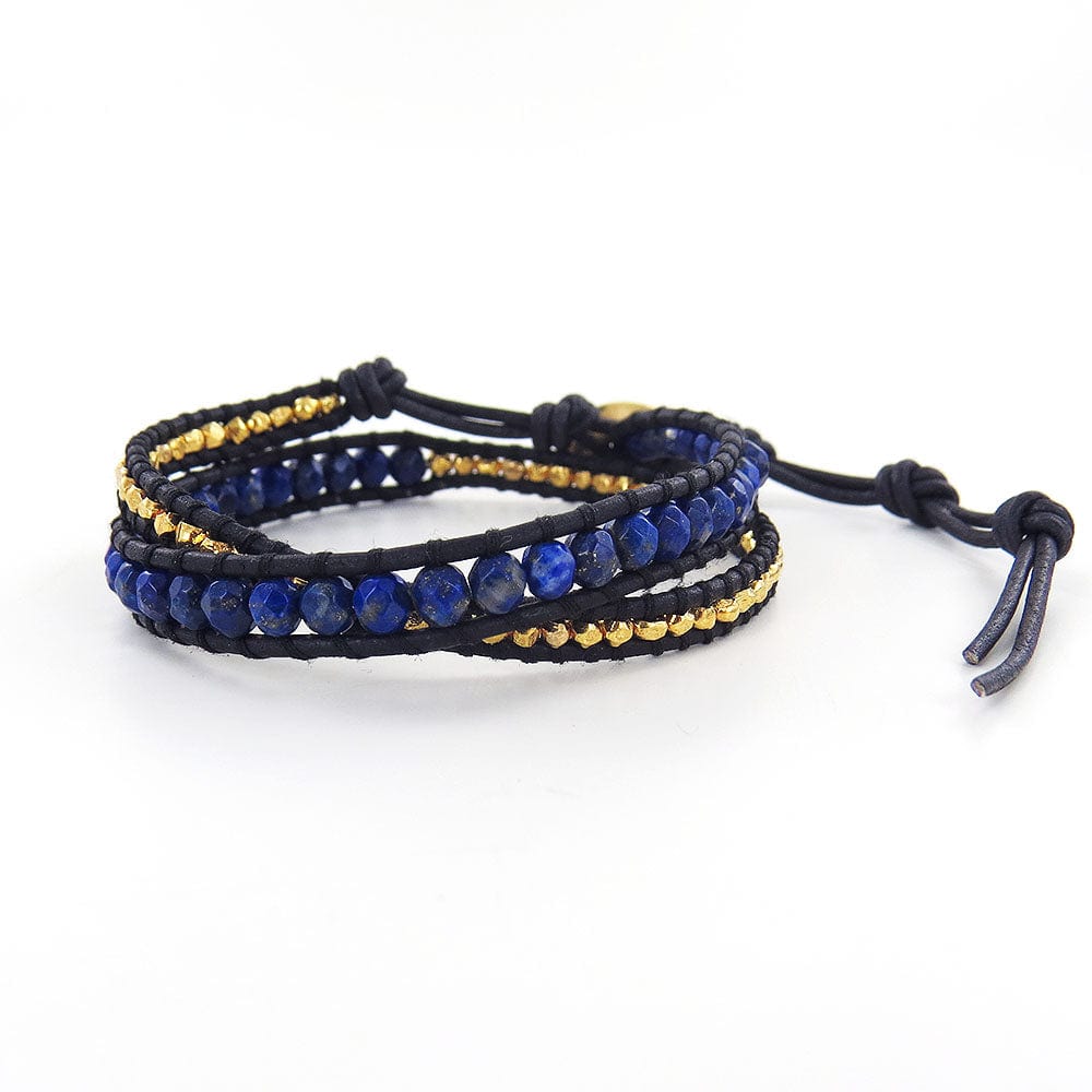 BRC-GPL LAPIS MIX DOUBLE WRAP BRACELET