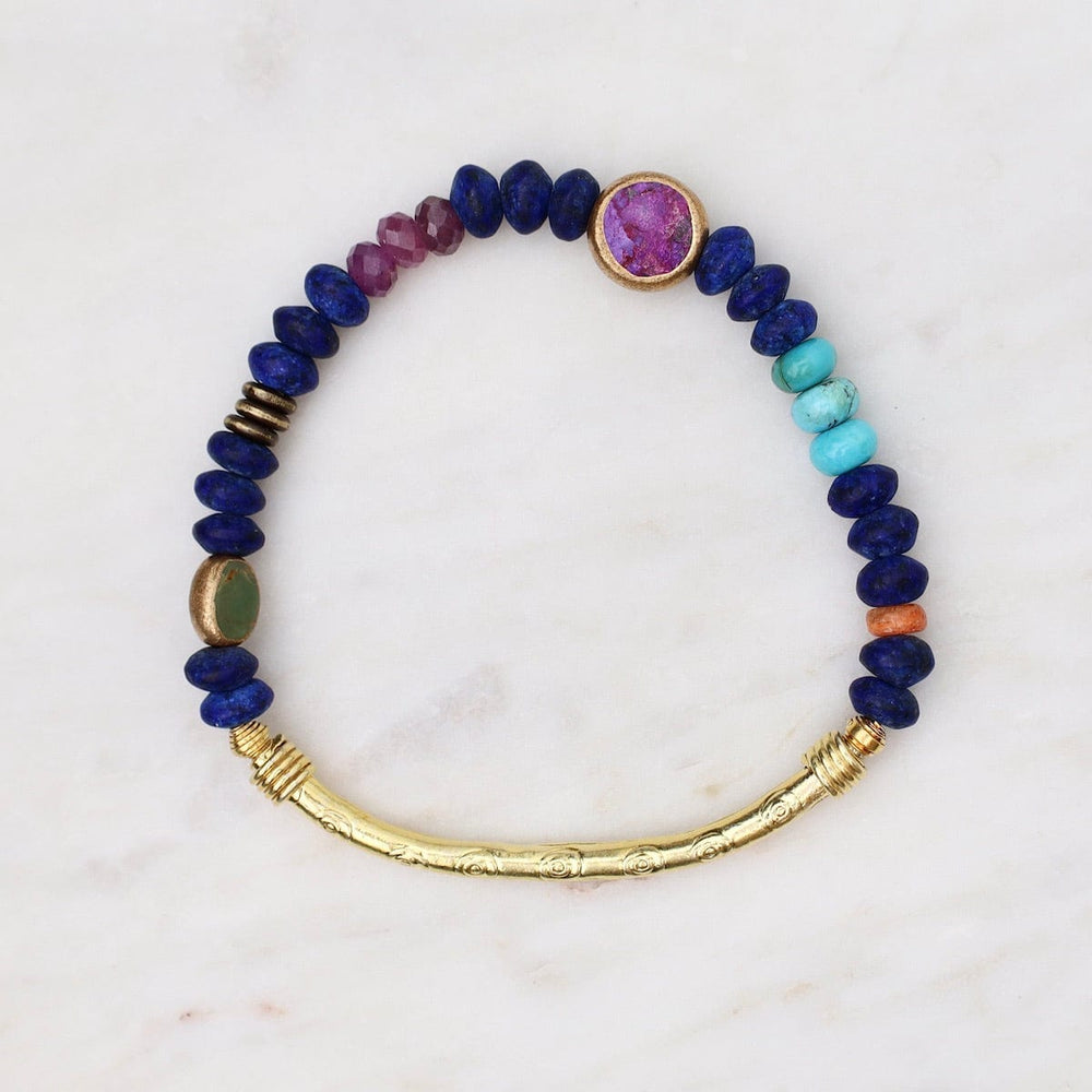 
                      
                        BRC-GPL Lapis Tear Jerker with Gold Bar Bracelet
                      
                    