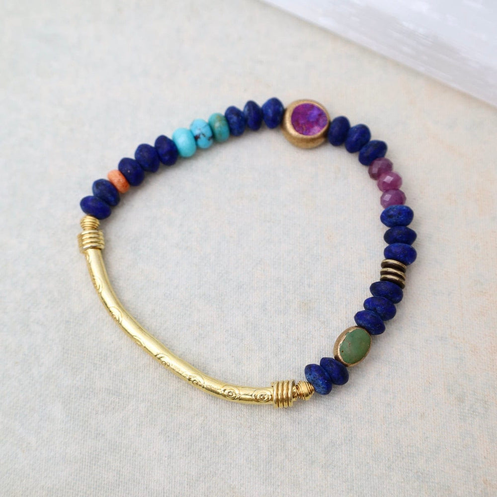 
                      
                        BRC-GPL Lapis Tear Jerker with Gold Bar Bracelet
                      
                    