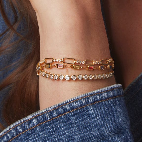 
                      
                        BRC-GPL Lennon Bracelet in Gold Plated Sterling Silver & CZ
                      
                    