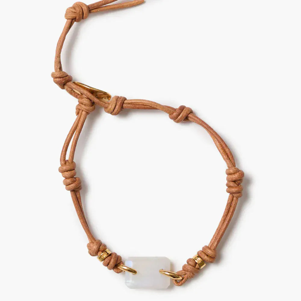 BRC-GPL Mesa Single Wrap Bracelet Moonstone