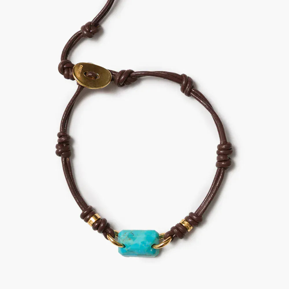 BRC-GPL Mesa Single Wrap Bracelet Turquoise