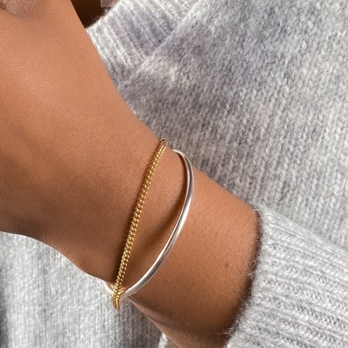 BRC-GPL Mixed Metal Daniella Cuff Bacelet