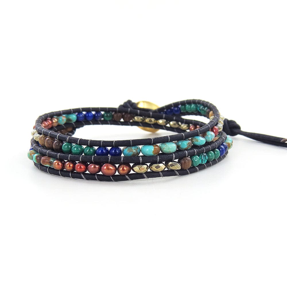 BRC-GPL MULTI MIX DOUBLE WRAP BRACELET