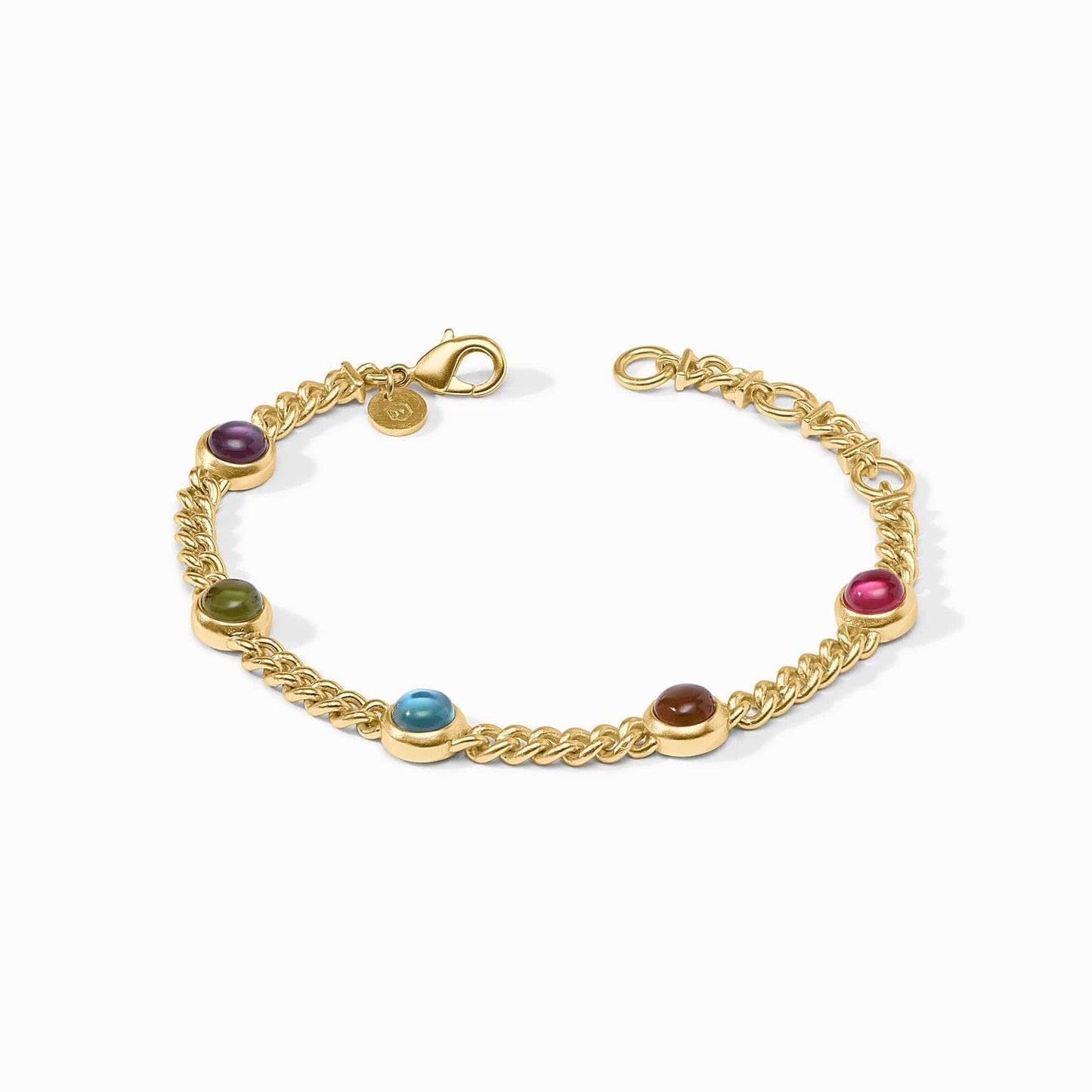 BRC-GPL Multi-Stone Crystal Dolce Delicate Station Bracelet