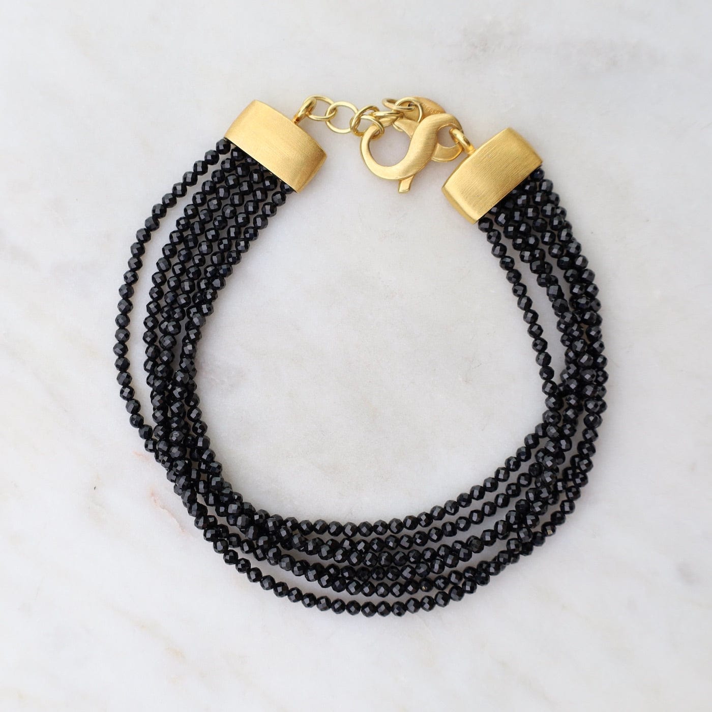 Easy Double-Strand Beaded Bracelet Kit (Black Color Mix)