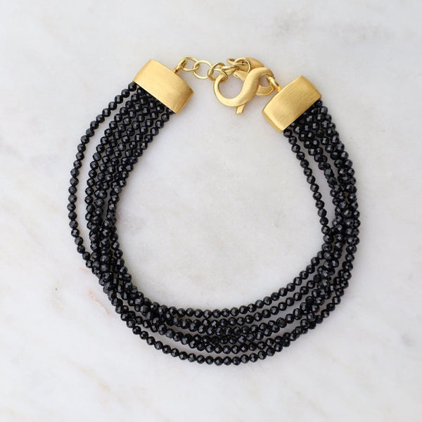 Buy Amazing Natural Black Spinel Bracelet/black Spinel Beads Bracelet/  Faceted Round Beads Bracelet/adjustable Bracelet/stretchable Bracelet  Online in India - Etsy