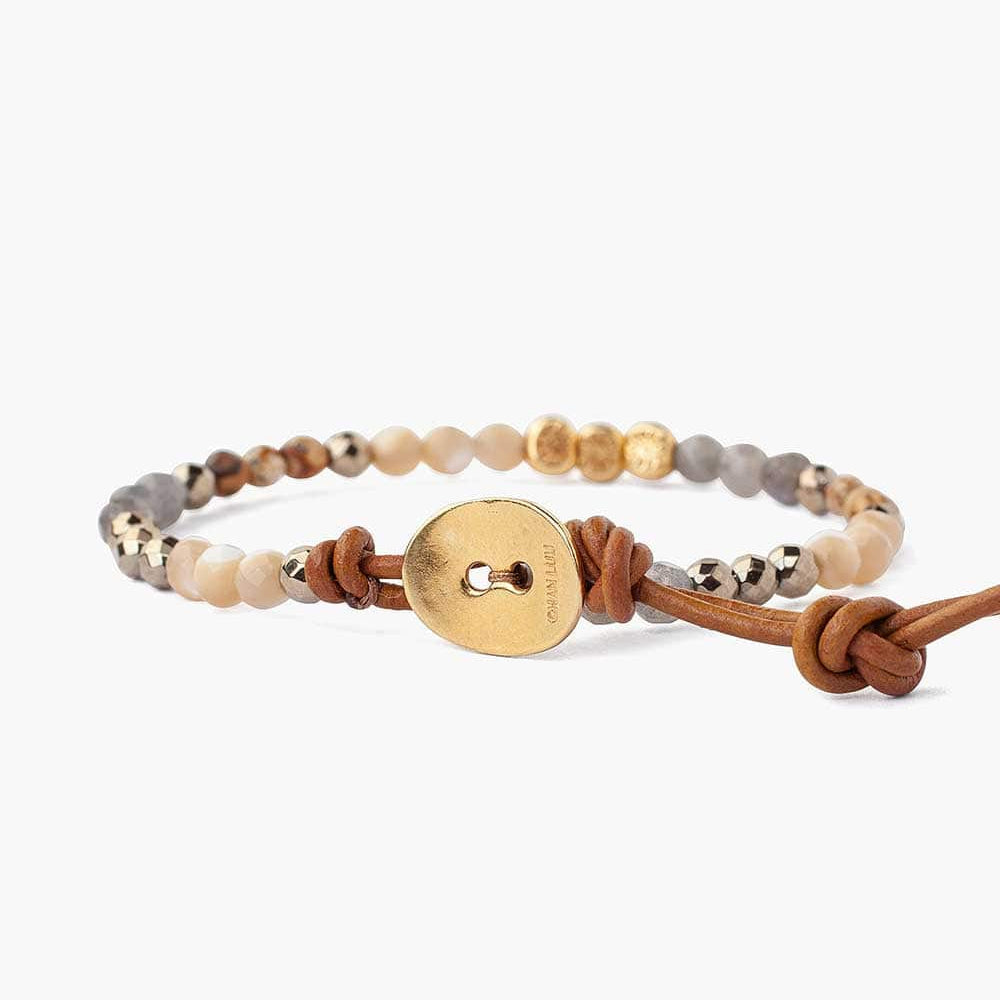 BRC-GPL Natural Mix Single Wrap Bracelet