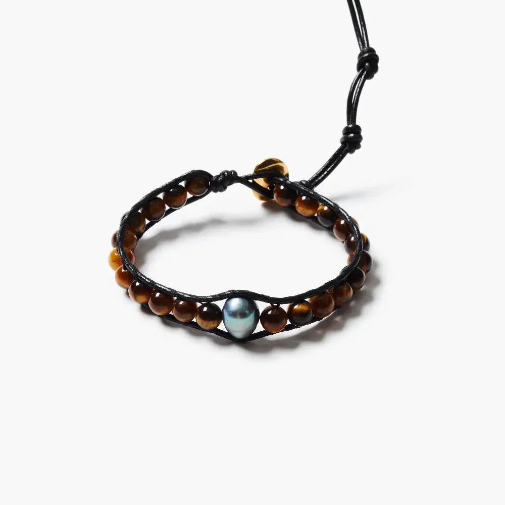 BRC-GPL Nile Single Wrap Bracelet Tiger`s Eye