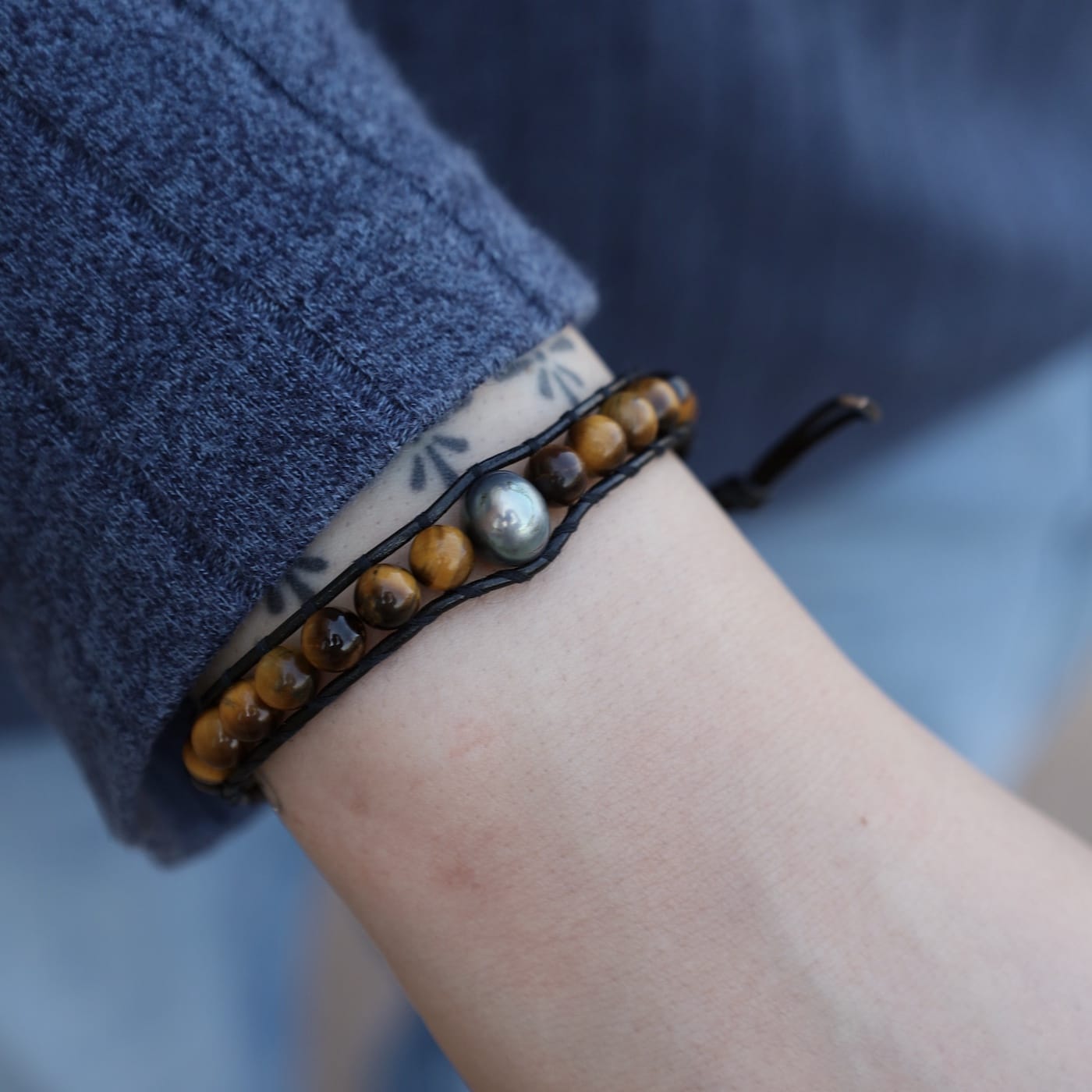 BRC-GPL Nile Single Wrap Bracelet Tiger's Eye