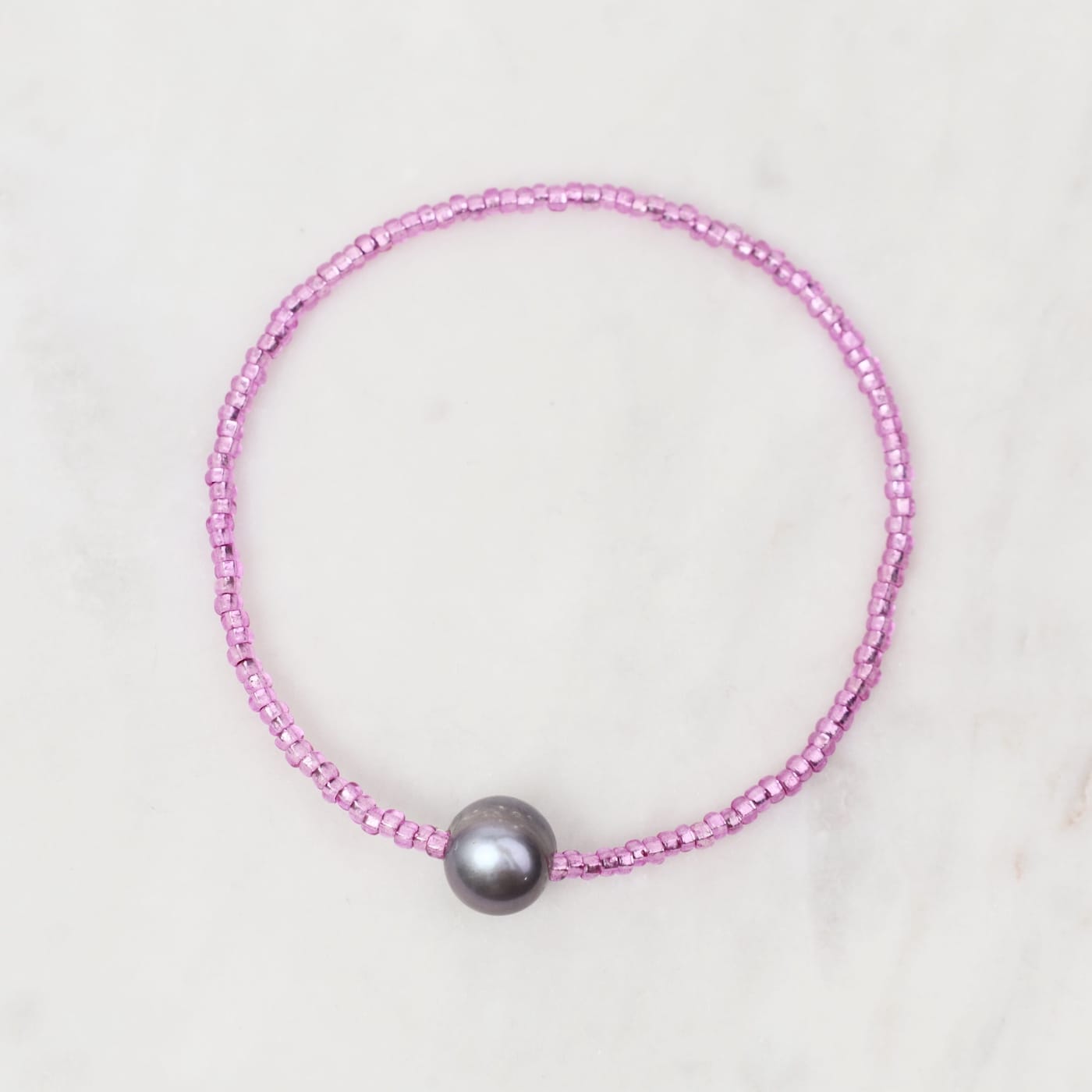 BRC-GPL Pearl Drop Bracelet - Pink