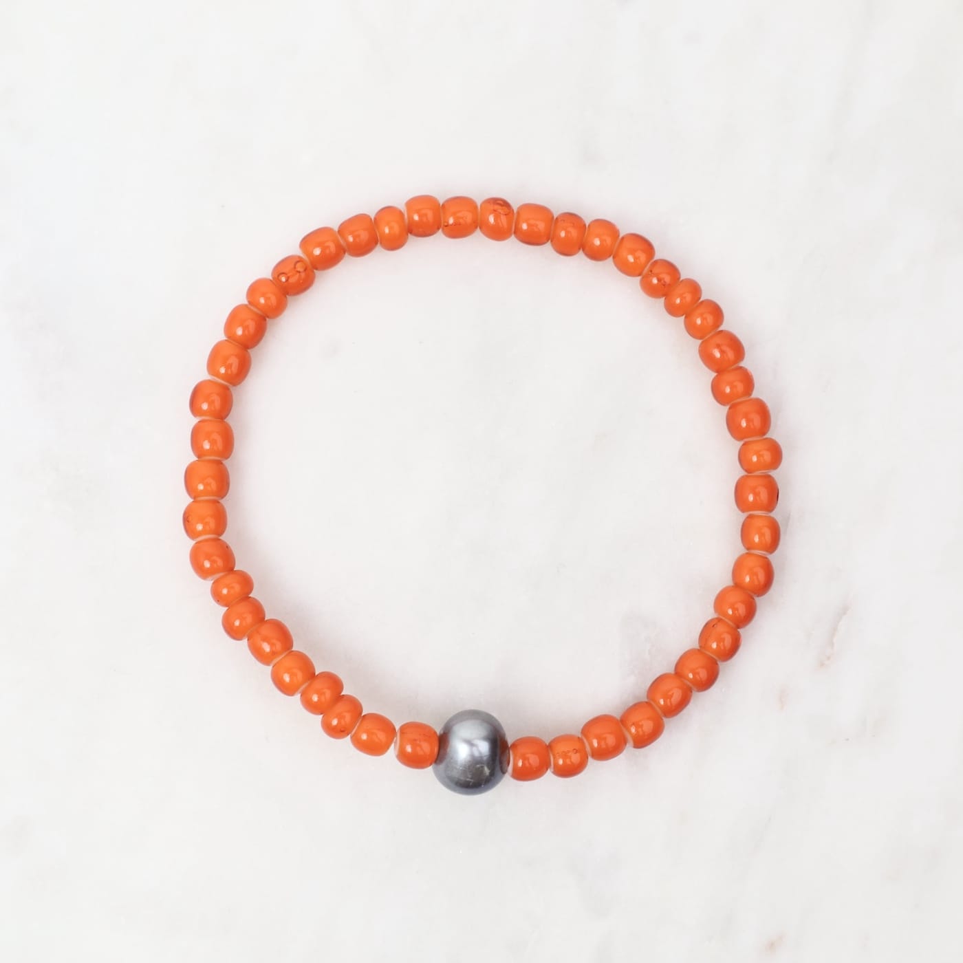 BRC-GPL Pearl Drop Bracelets - Orange
