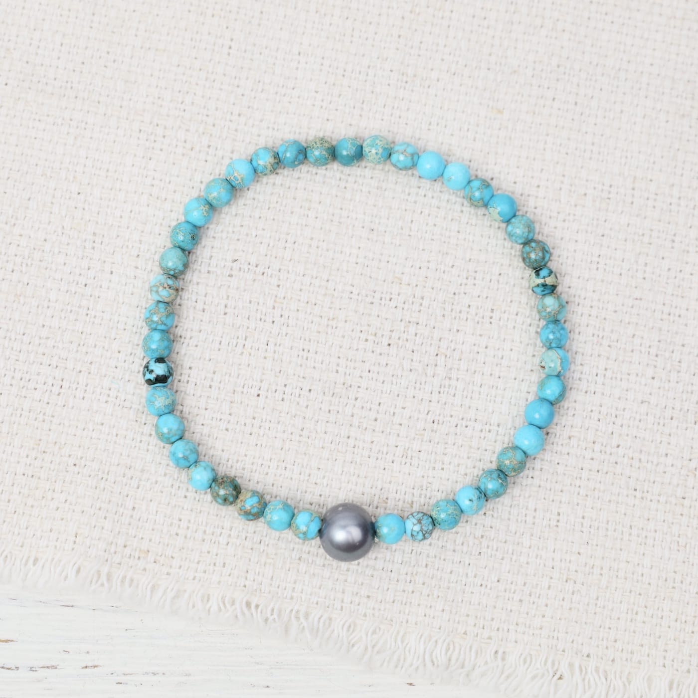 BRC-GPL Pearl Drop Bracelets - Turquoise