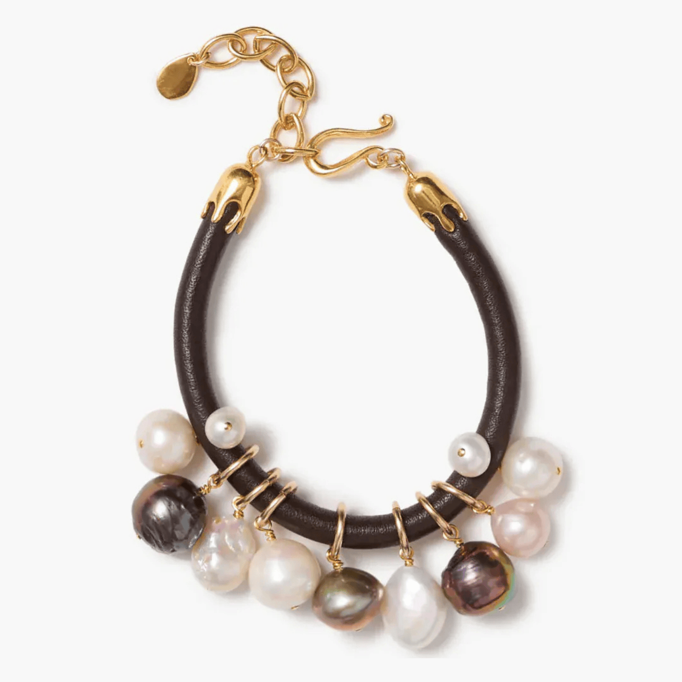 BRC-GPL Pearl Lea Leather Bracelet